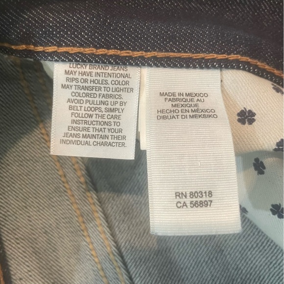 Lucky Brand 121 Heritage Slim Men's Dark Wash Blue Jeans 38W 32L 38x32 - Picture 6 of 15